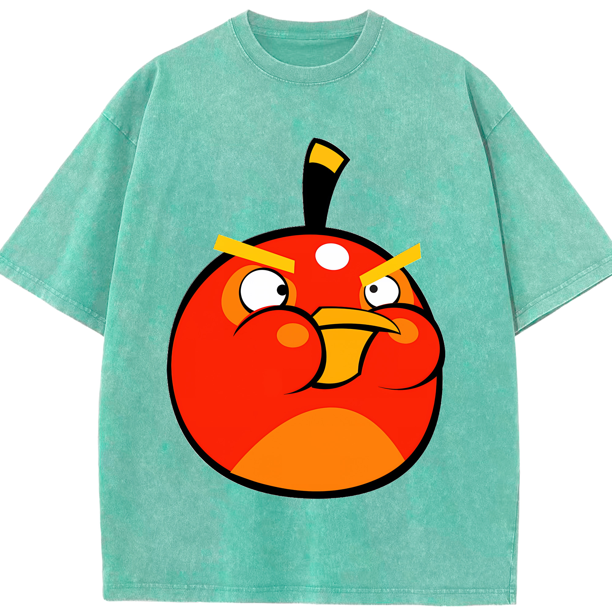 （画像用） Angry Birds アングリーバード 綿100% ヴィンテージ風 半袖Tシャツ（フロントプリント）